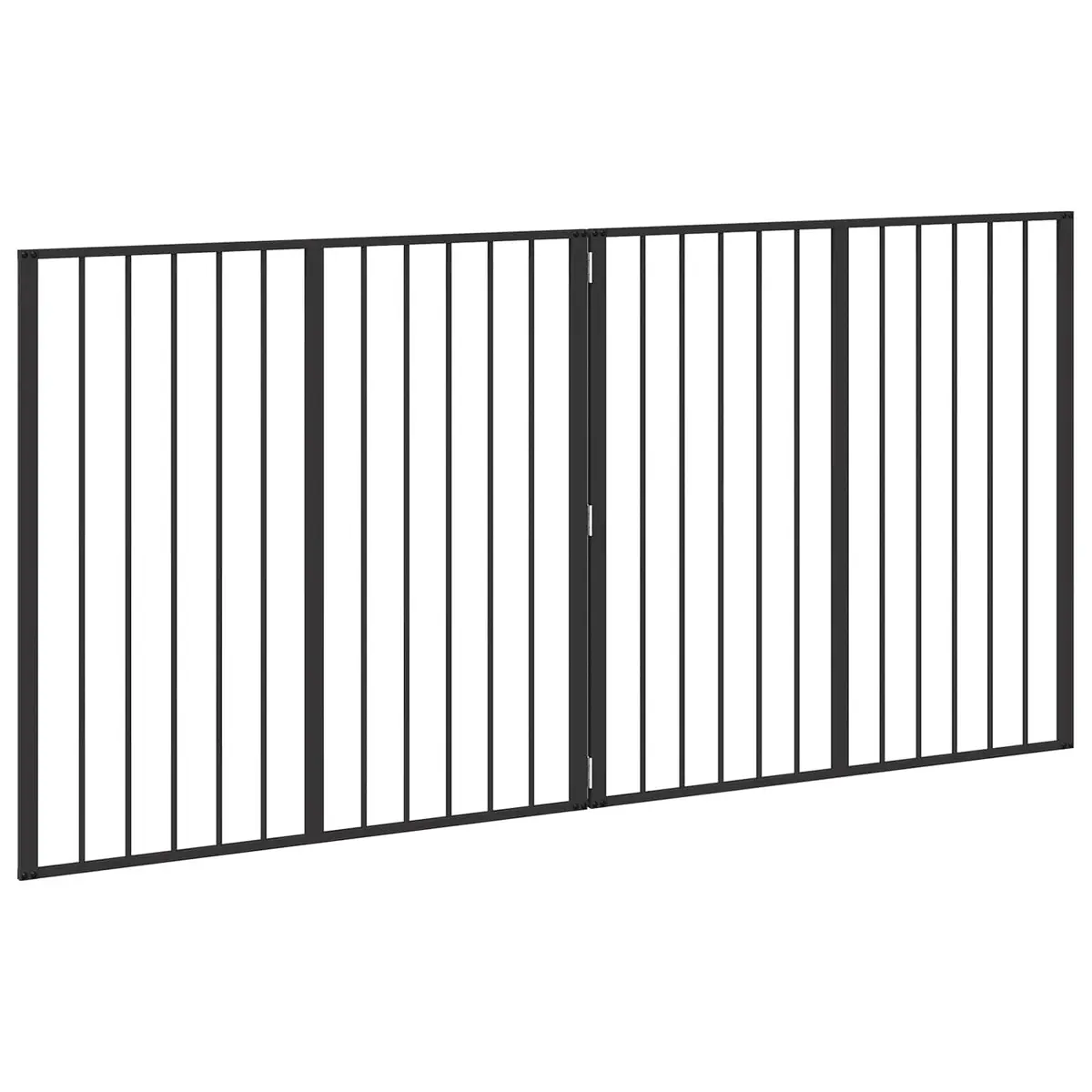 Dog Gate Foldable 2 Panels Black 100x100cm