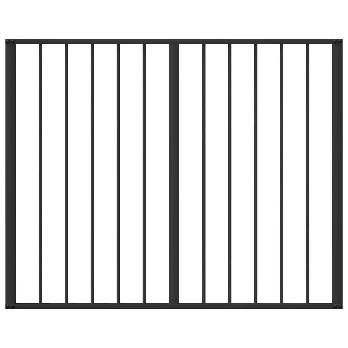 Dog Gate Foldable Black 100 x 80 cm Metal Enclosure Pen 4 Pieces