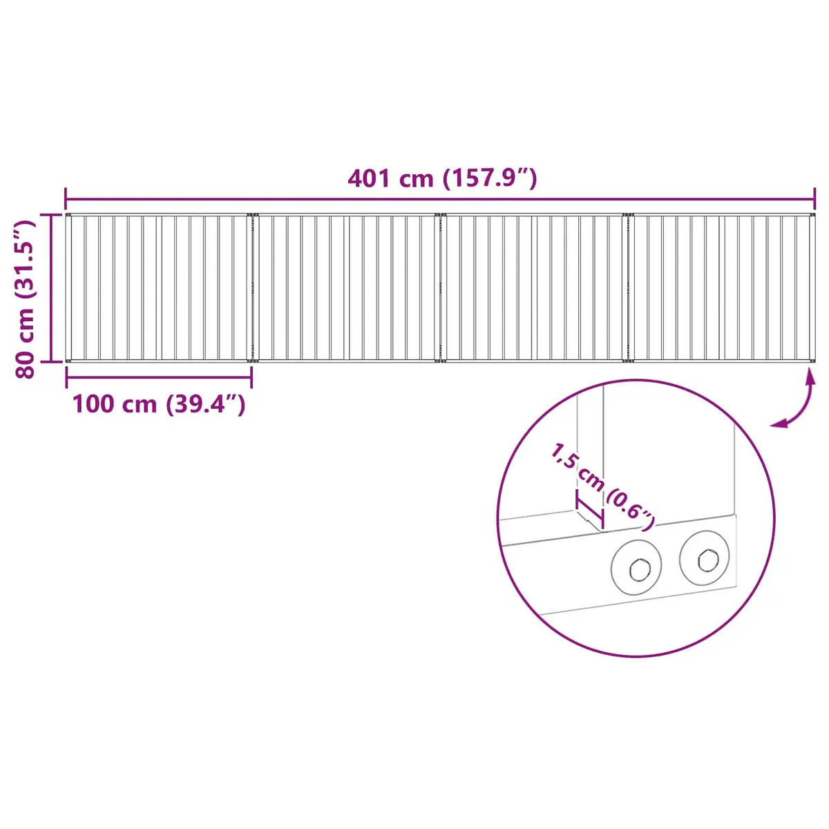 Dog Gate Foldable Black 100 x 80 cm Metal Enclosure Pen 4 Pieces