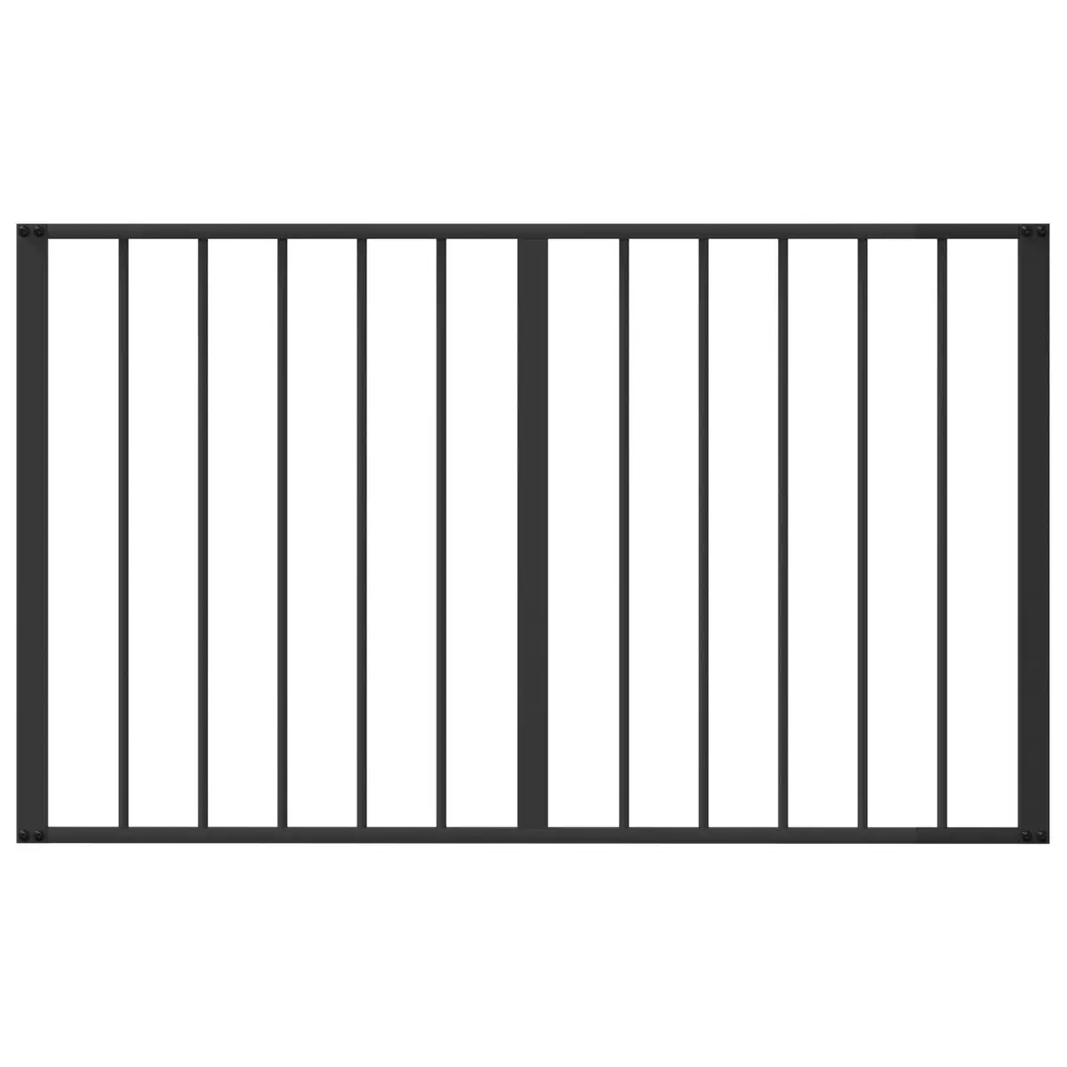 Dog Gate 2 Pieces Black 100 x 60 cm Metal Enclosure Foldable Pet Pen Indoor