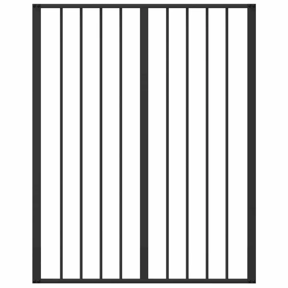 Dog Gate 4 Panels Black Galvanised Steel Pet Fence Puppy Playpen Barrier