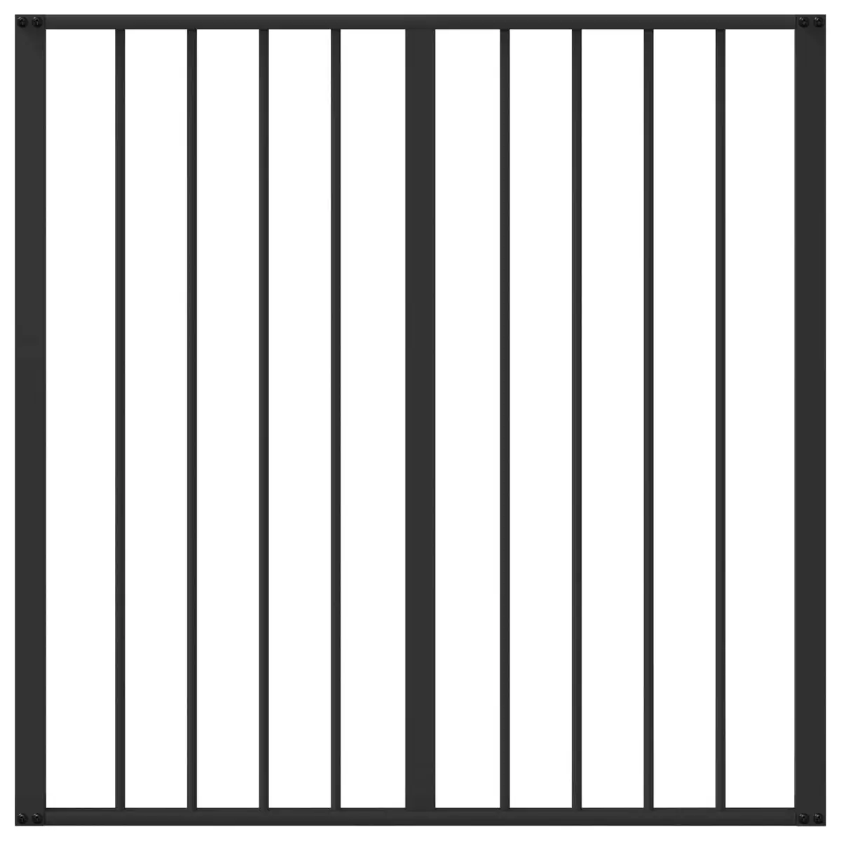 Dog Gate Foldable Black 80 x 80 cm 2 Piece Pet Enclosure Playpen Indoor Safety