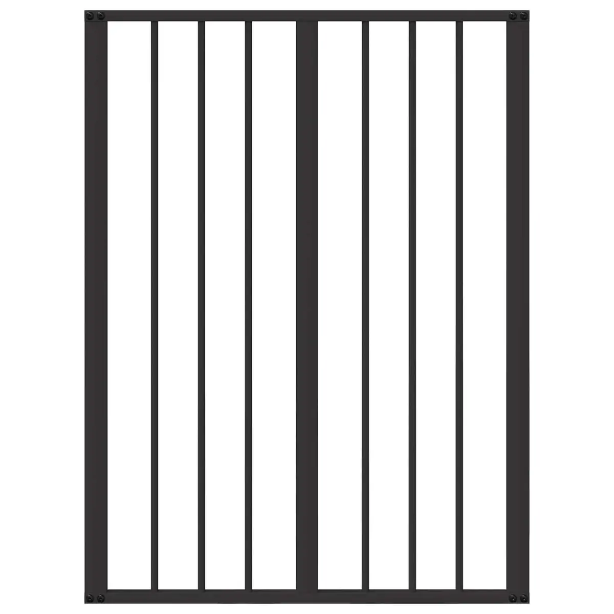 Dog Gate Foldable Adjustable Black 60 x 80 cm 2 Piece Pet Enclosure Indoor Pen