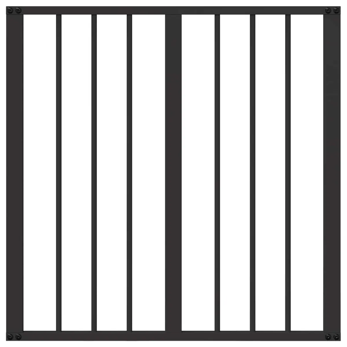 Dog Gate Foldable 4 Piece Black 60 x 60 cm Pet Enclosure Indoor Playpen