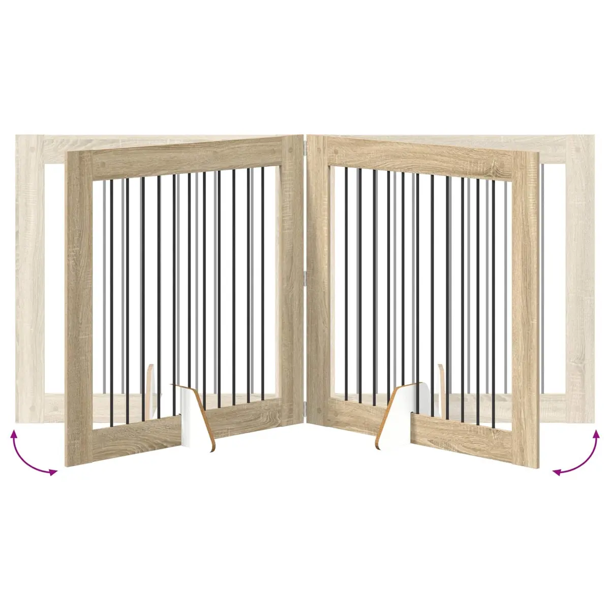 200.5 cm Foldable Dog Gate for Home Use
