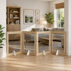 Create Safe Spaces with the 401 cm Foldable Dog Gate