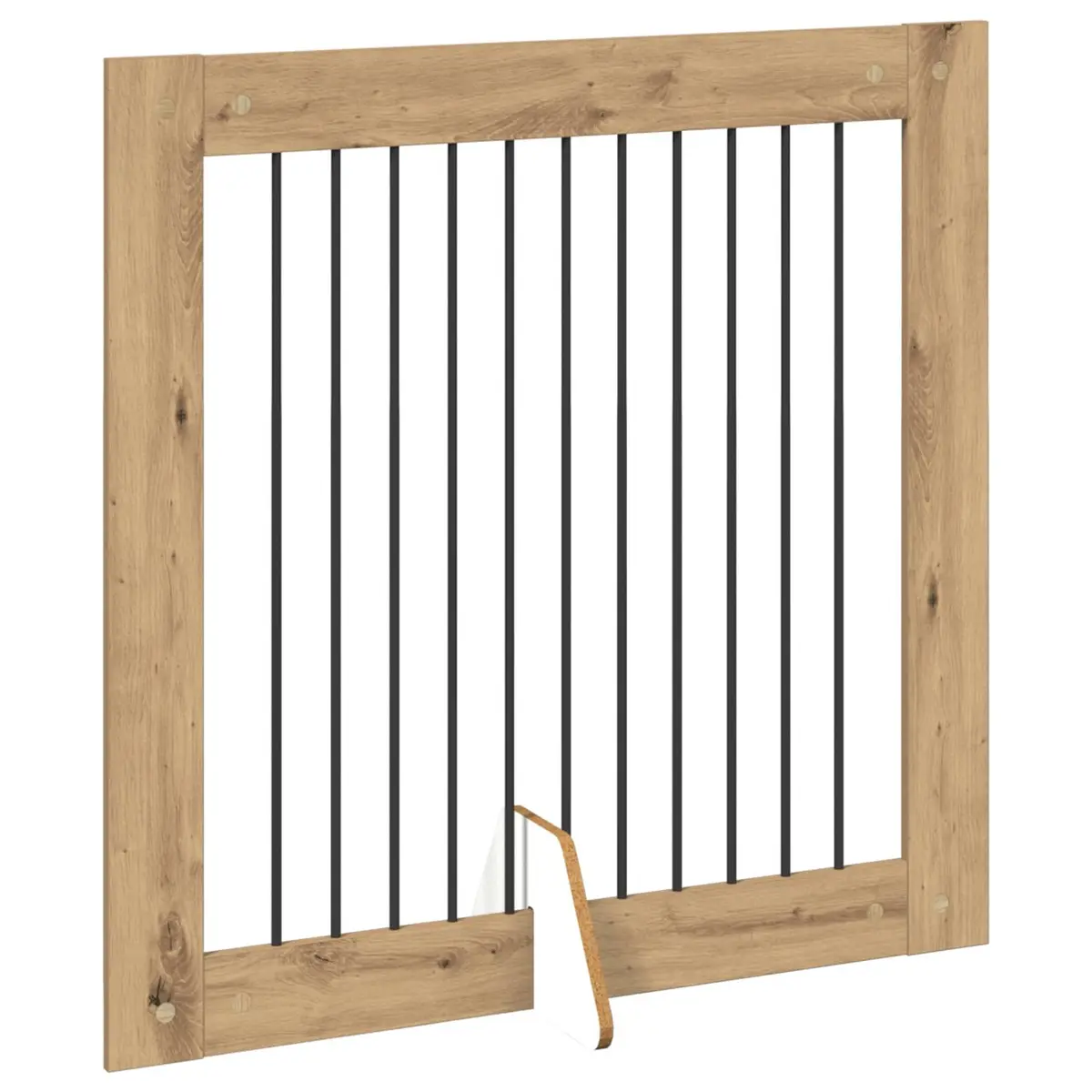 Foldable Dog Gate with Stands Indoor Pet Barrier Room Divider Oak 401 cm