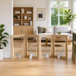 Your Friendly Foldable Dog Gate - 4 Panels for Home Use
