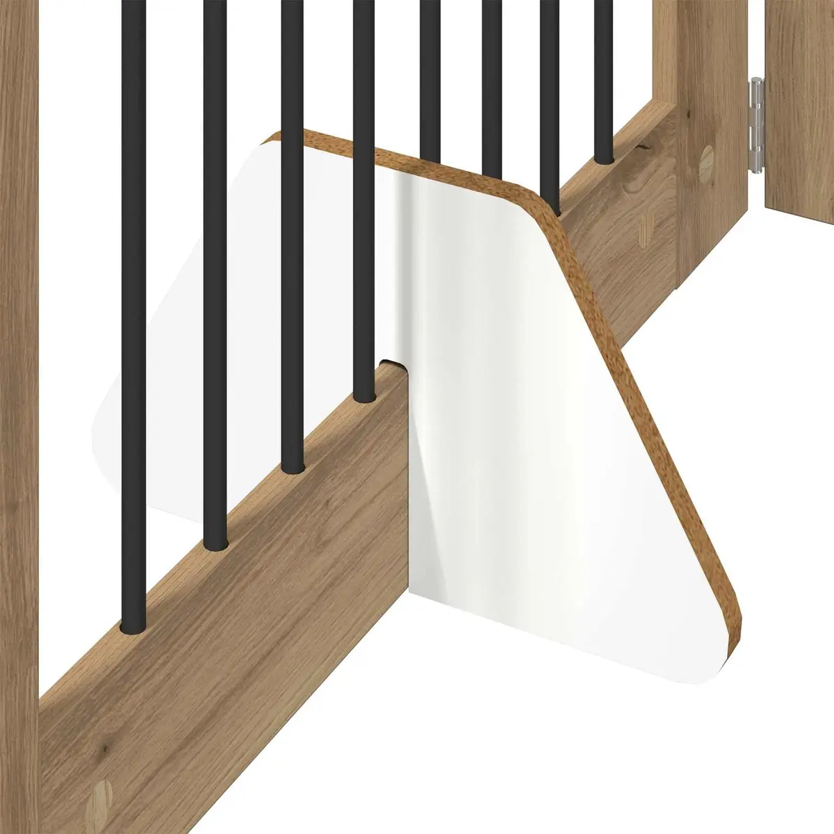 Foldable Dog Gate with Stands 2 pcs Brown 160.5 cm Indoor Pet Fence Portable