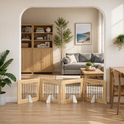 Friendly Indoor Dog Barrier - Foldable 4-Panel Gate