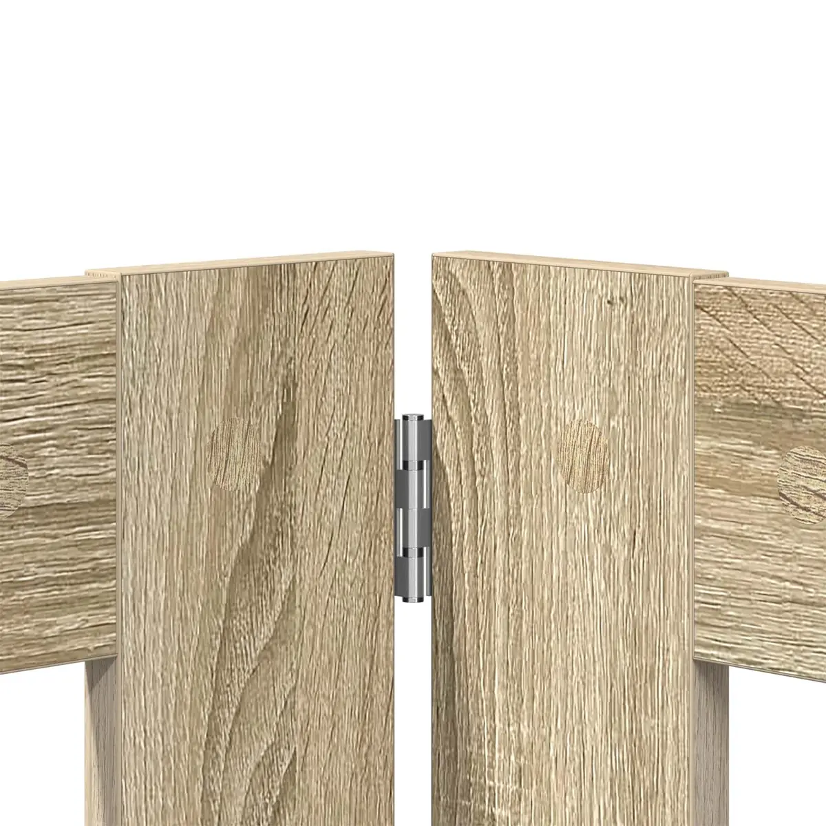 Foldable Dog Gate Freestanding Indoor Pet Barrier Sonoma Oak 321cm
