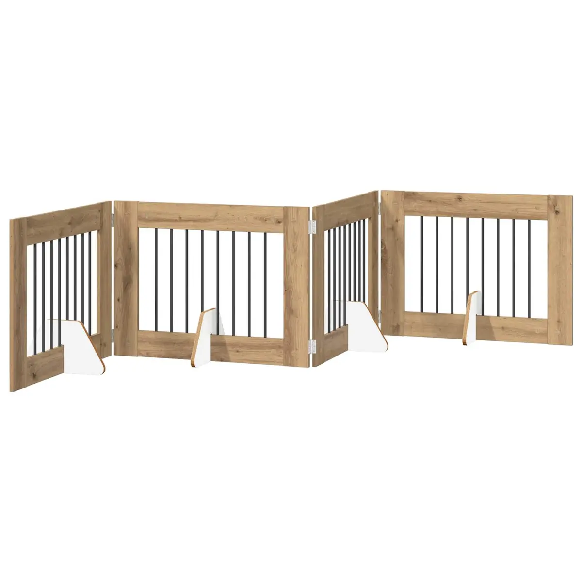 Foldable Dog Gate Indoor Pet Barrier Freestanding 321cm