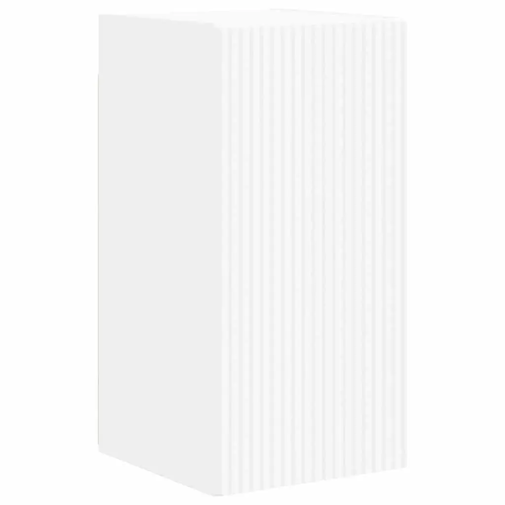 TV Wall Cabinet White Modern Wall-Mounted Unit Engineered Wood Storage