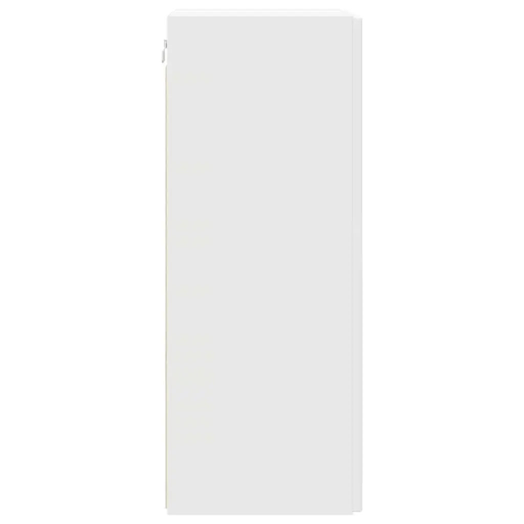 Wall Mount Storage Unit White TV Cabinet 2 Pieces Living Room