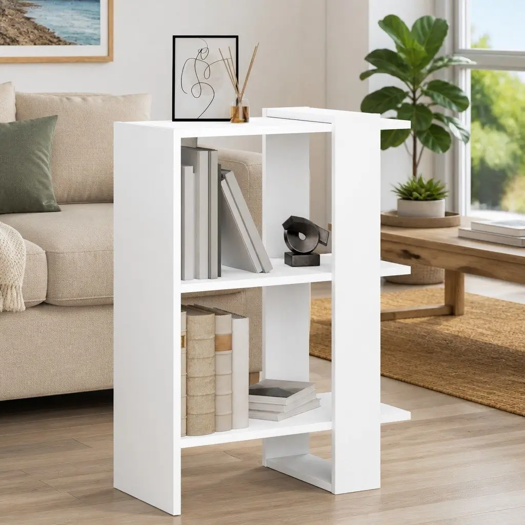 White Freestanding Bookcase