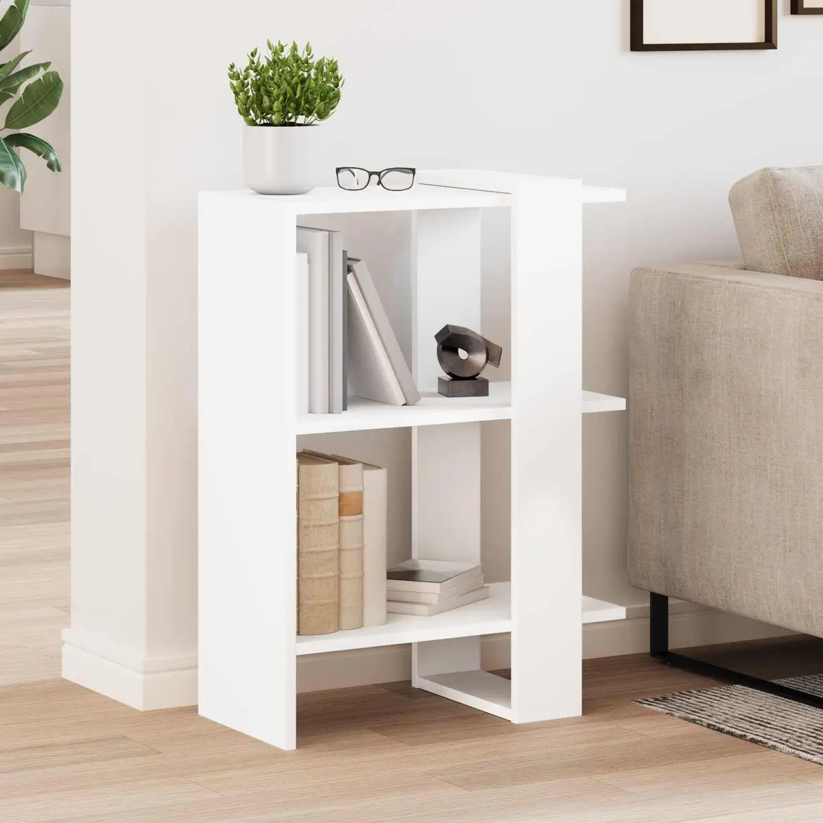 White Freestanding Bookcase