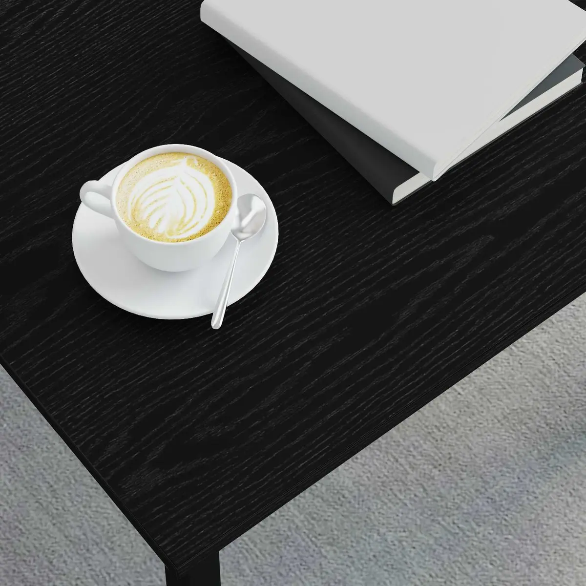 Coffee Table Black Modern Rectangular 40 x 40 x 36 cm