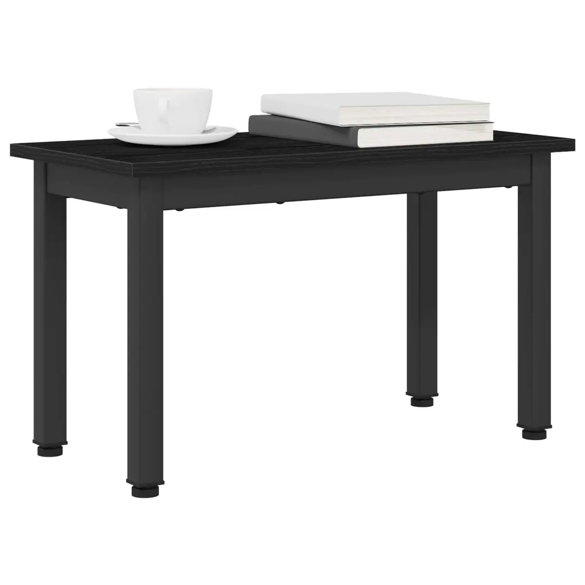 Coffee Table Black Rectangular Modern Minimalist 60x30x36cm