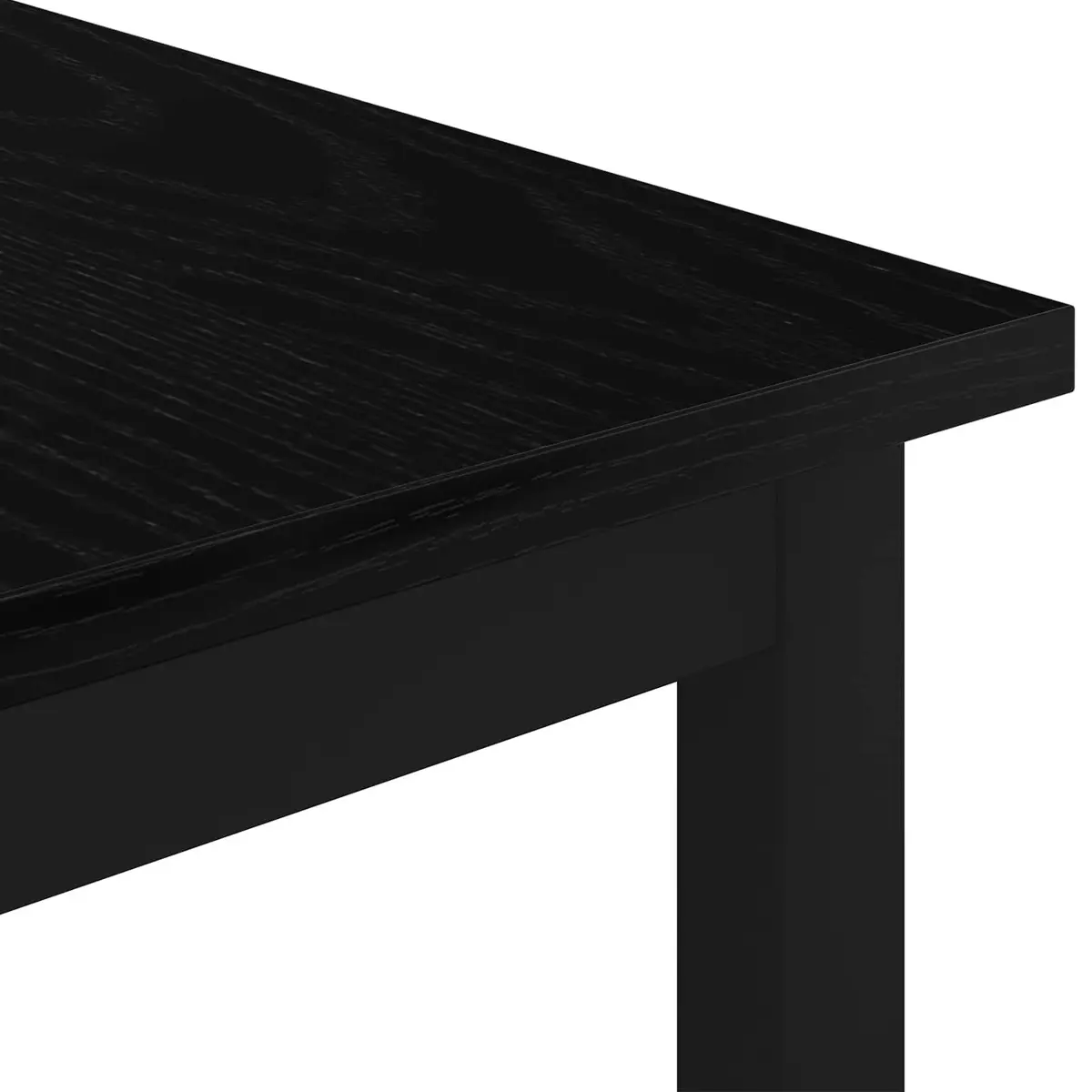 Coffee Table Black Rectangular Modern Minimalist 60x30x36cm
