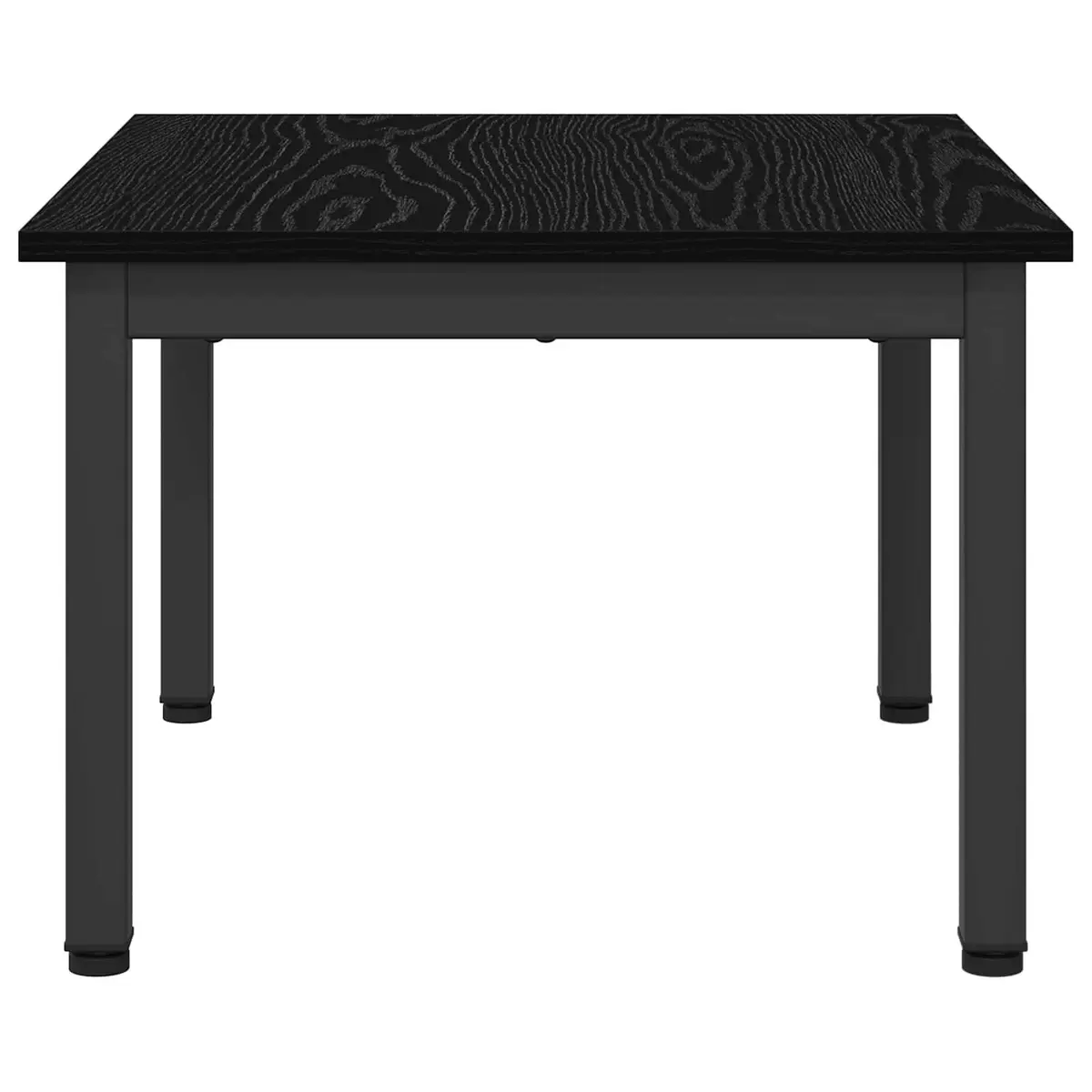 Black Coffee Table Modern Rectangular Engineered Wood 60 x 50 x 36 cm