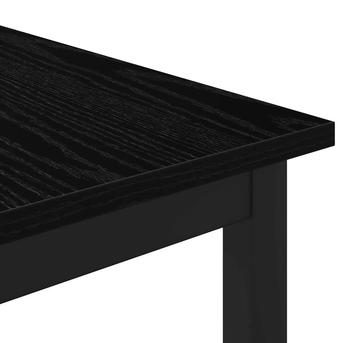 Black Coffee Table Modern Rectangular Engineered Wood 60 x 50 x 36 cm