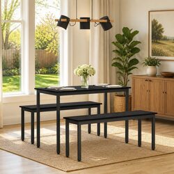 Friendly Black Dining Bench for Your Living Area