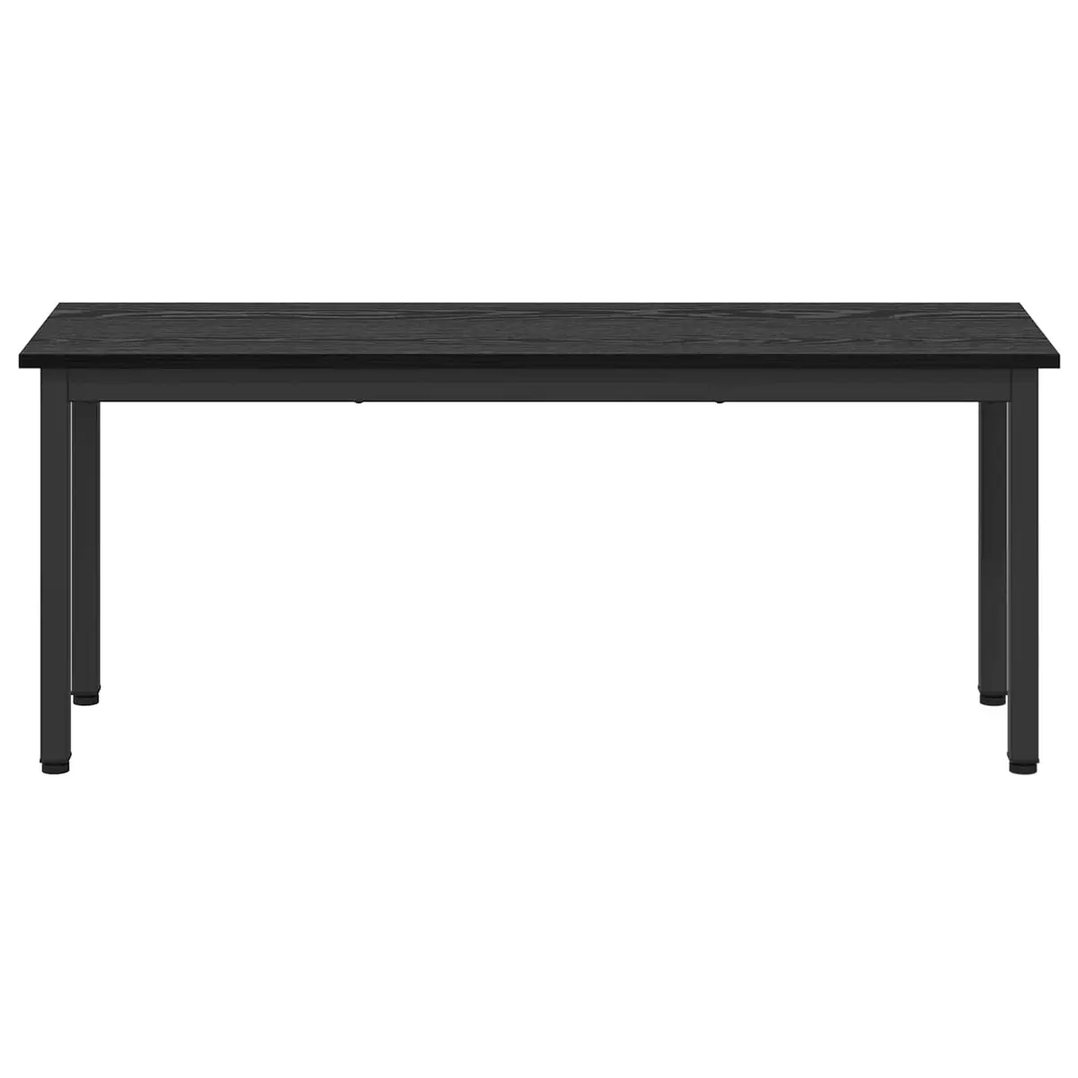 Dining Bench Modern Black Engineered Wood Rectangle 110 x 35 x 45 cm