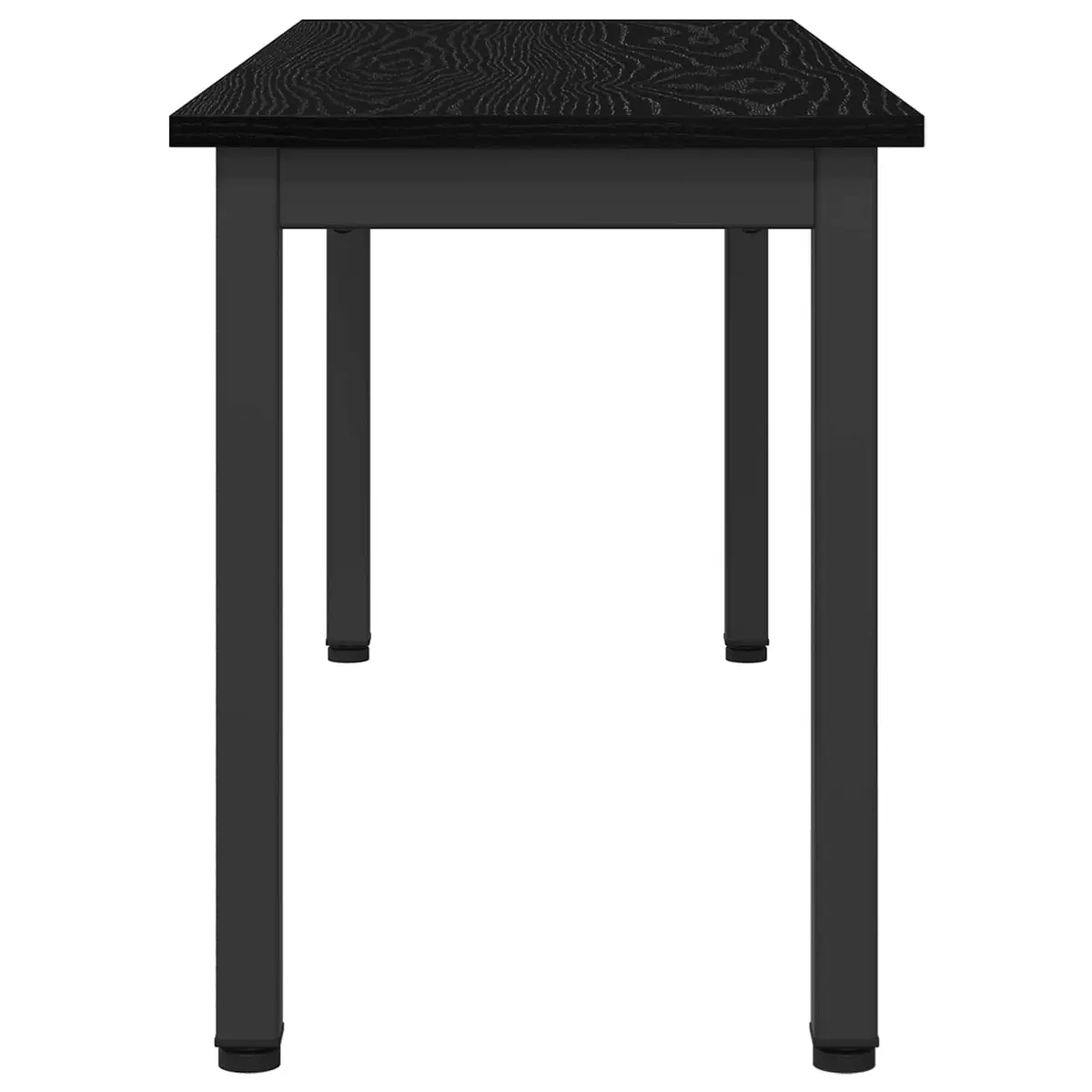 Dining Bench Modern Black Engineered Wood Rectangle 110 x 35 x 45 cm
