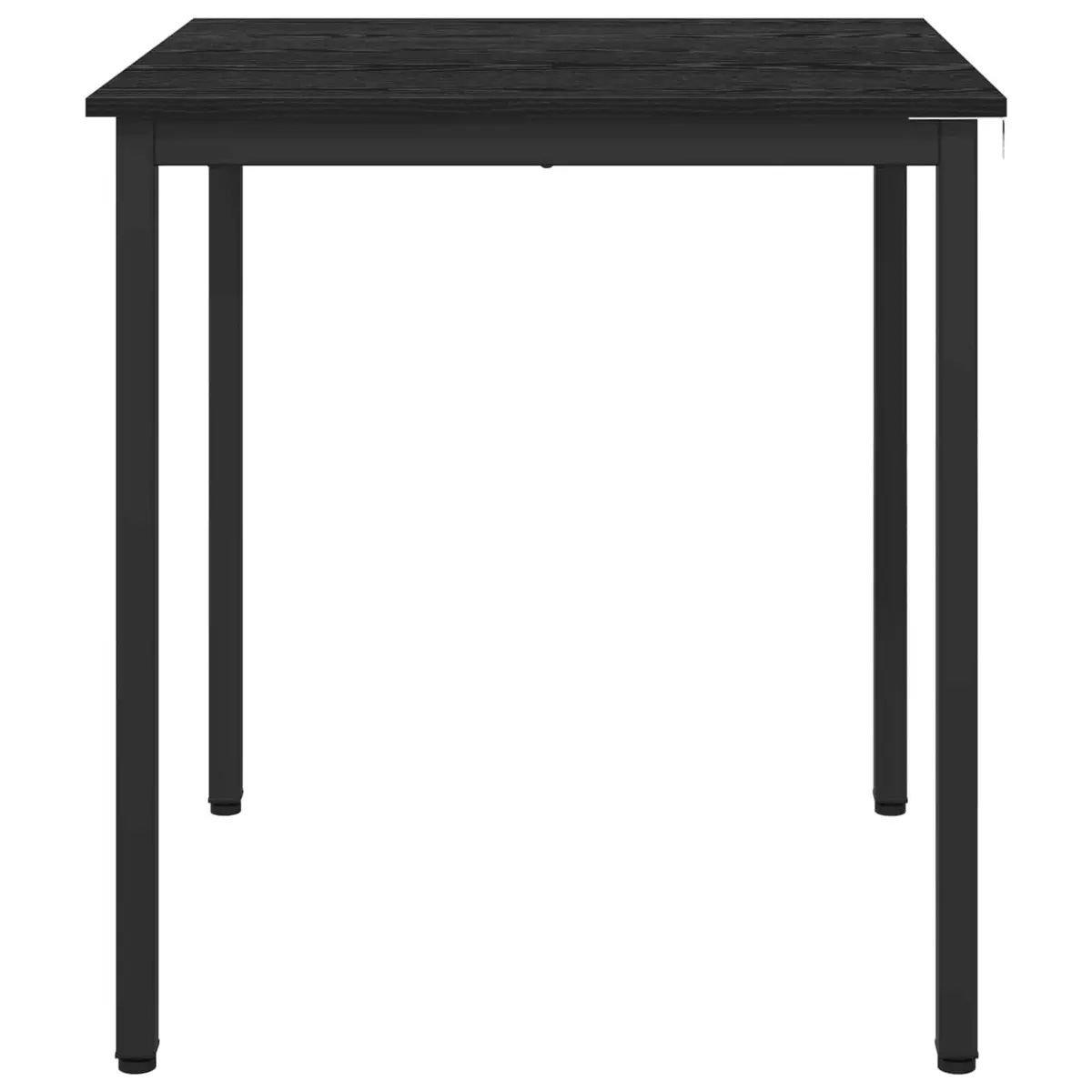Dining Table 70x70x75cm Black Metal Frame Engineered Wood Kitchen Furniture