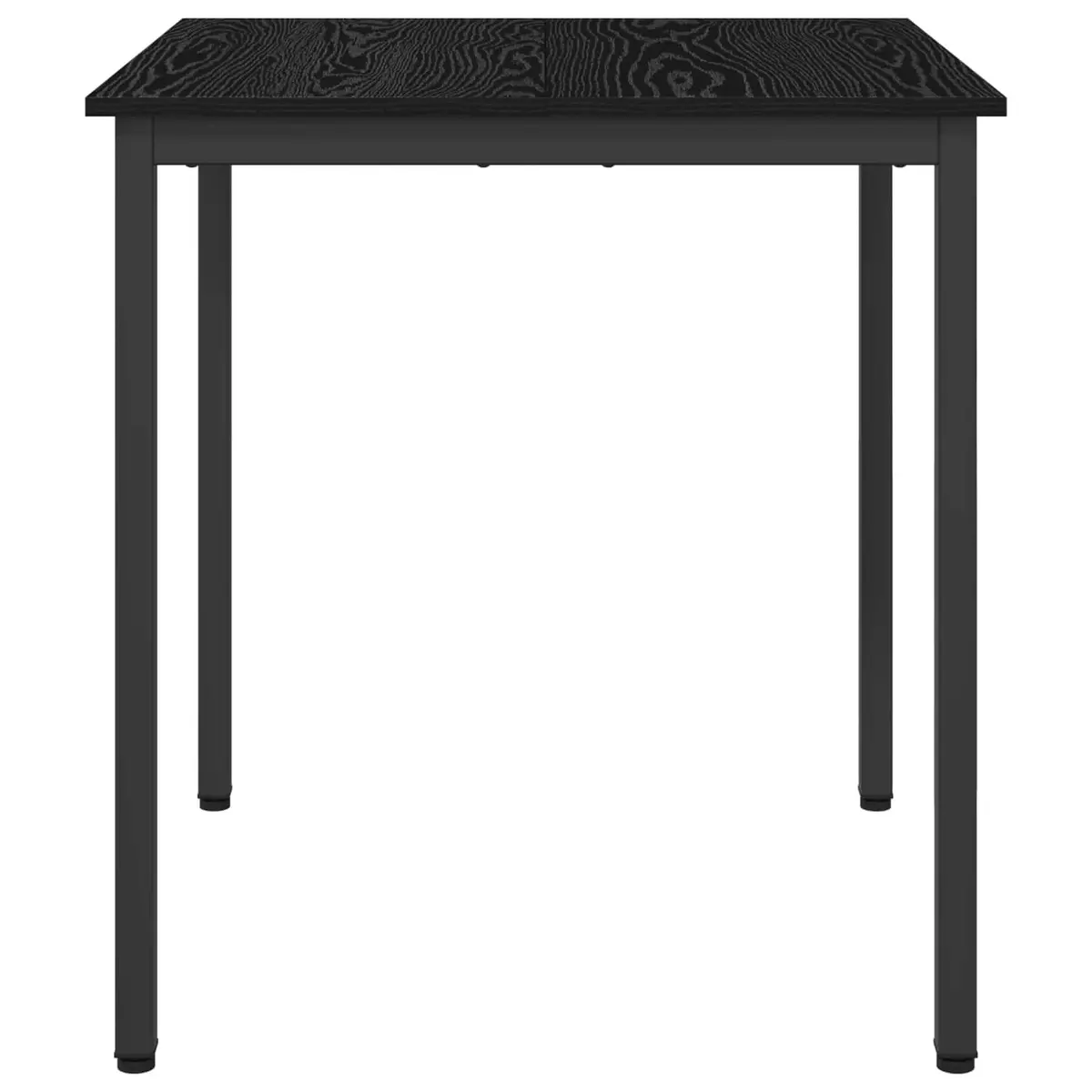 Dining Table 70x70x75cm Black Metal Frame Engineered Wood Kitchen Furniture