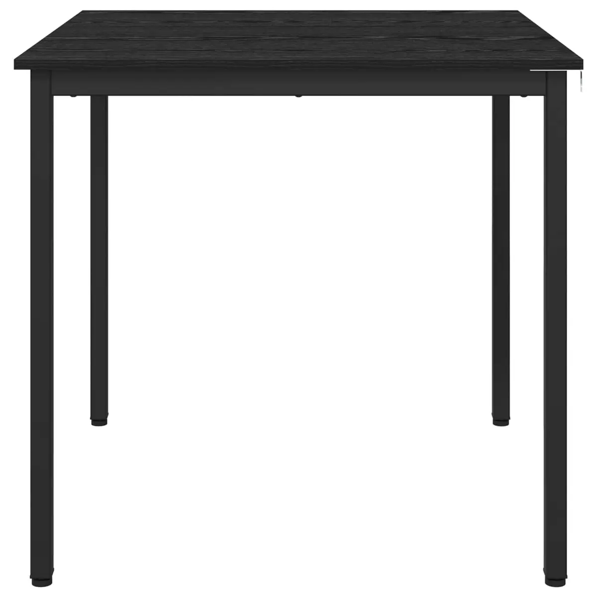 Dining Table 80x80x75cm Black Metal Frame Engineered Wood Kitchen Furniture
