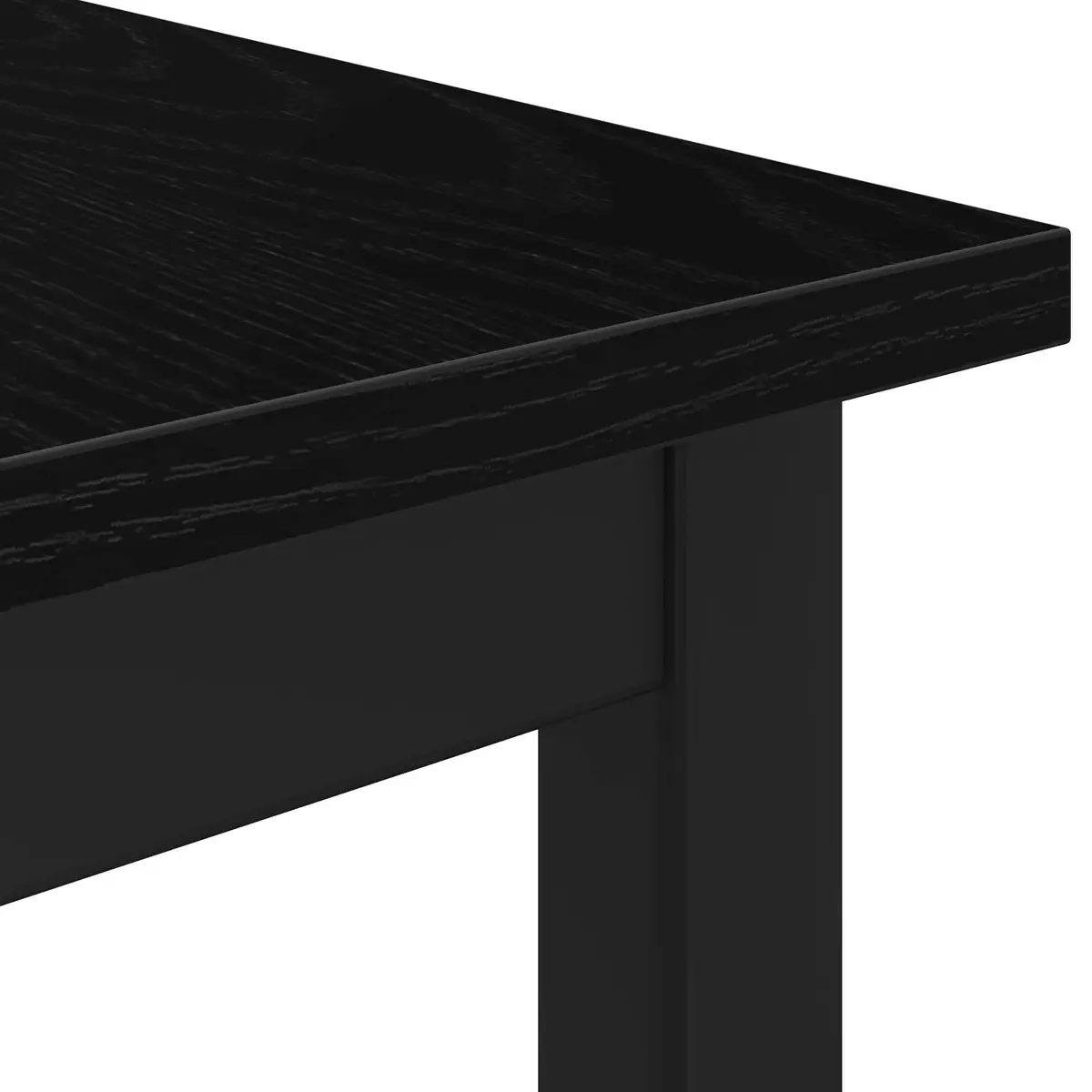 Dining Table 80x80x75cm Black Metal Frame Engineered Wood Kitchen Furniture