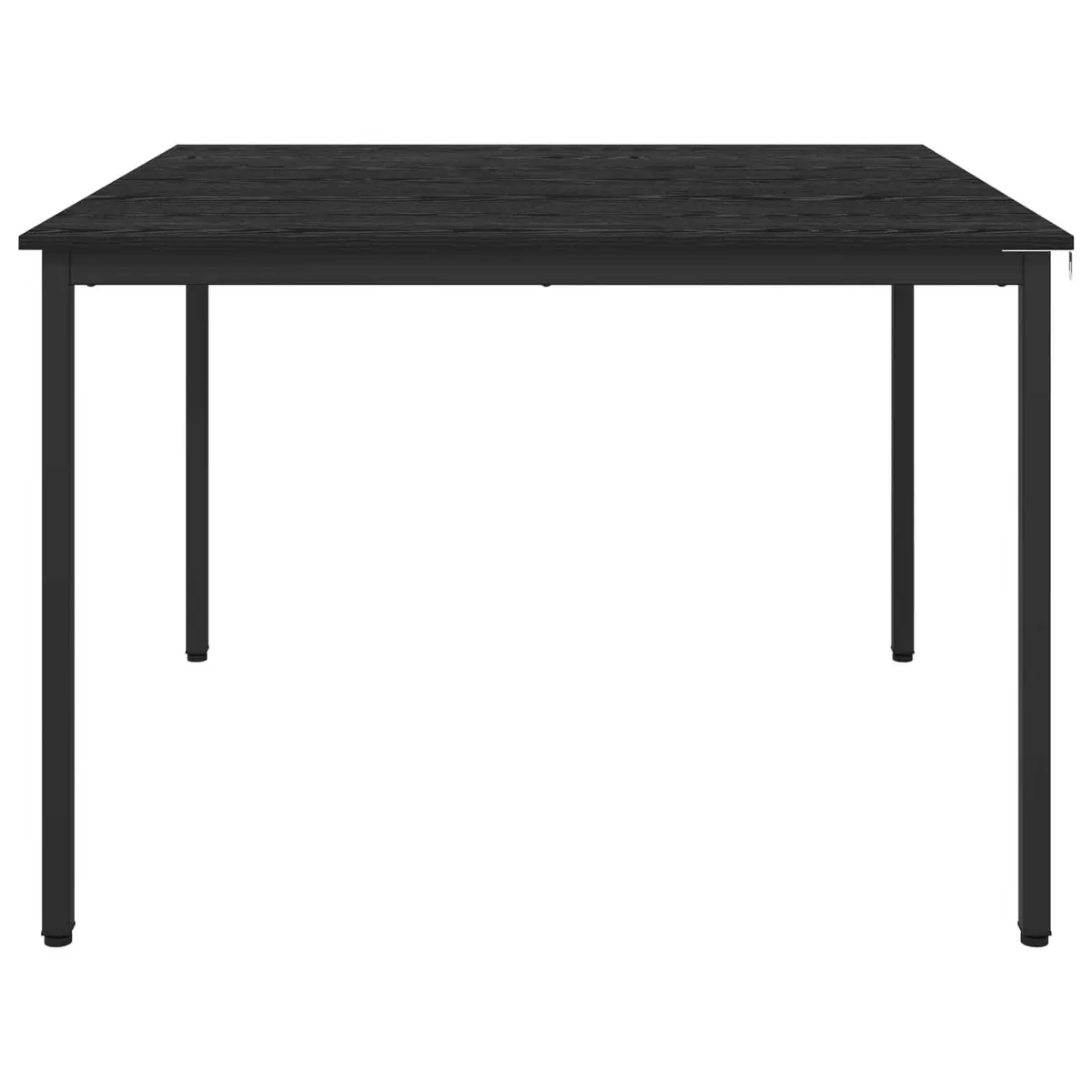 Dining Table 110x110x75cm Black Metal Frame Engineered Wood Kitchen Furniture
