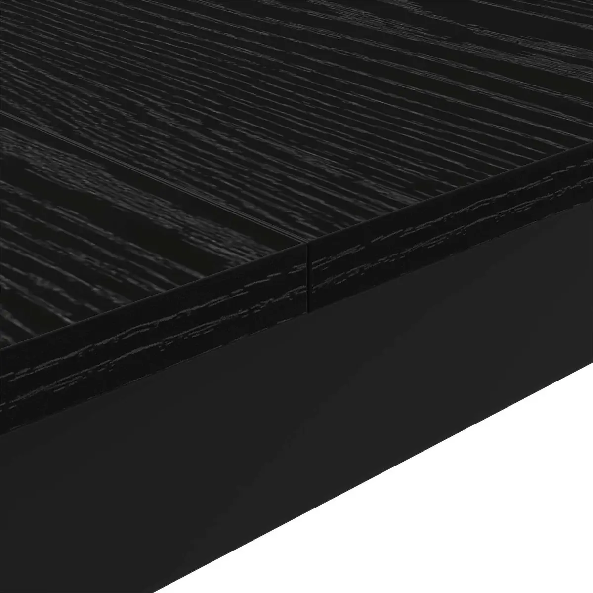 Black Engineered Wood Standing Bar Table Rectangular Kitchen Dining Modern