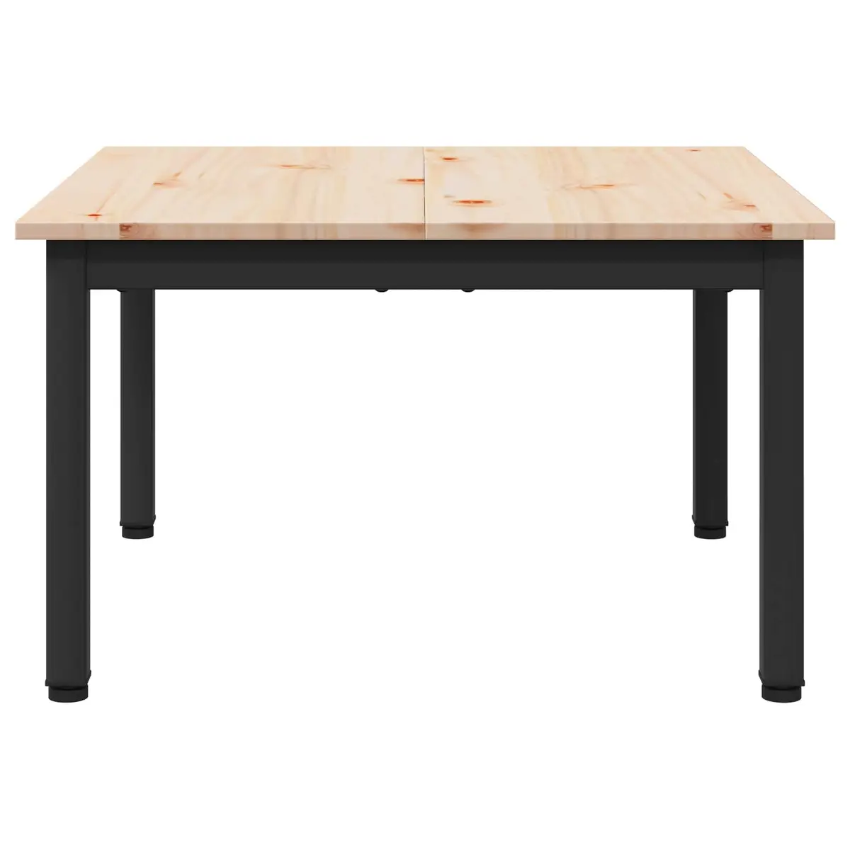 Coffee Table Modern Design Solid Pine Wood Brown 60 x 60 x 36 cm Square