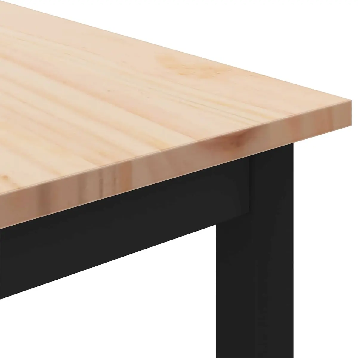 Coffee Table Modern Design Solid Pine Wood Brown 60 x 60 x 36 cm Square