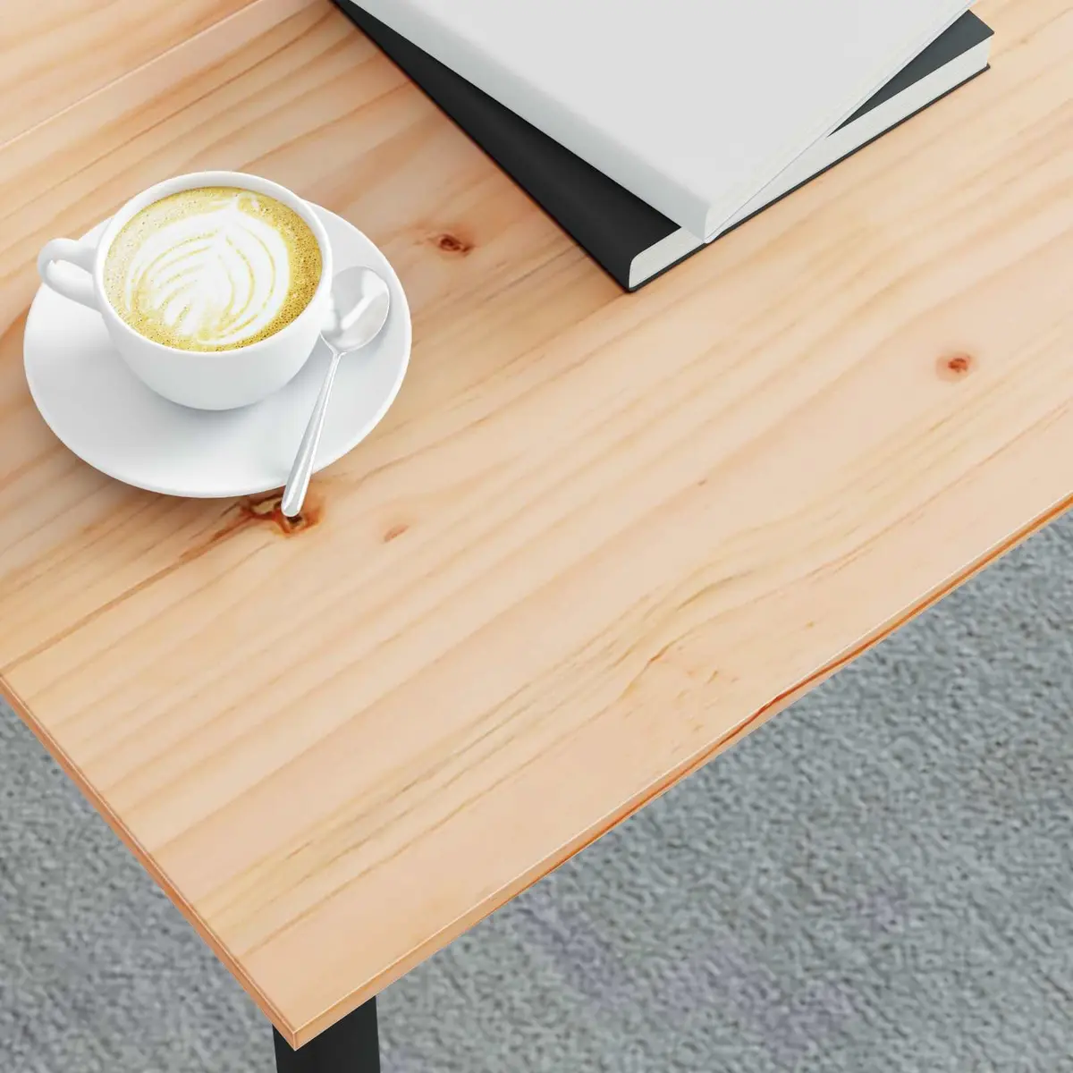 Coffee Table Modern Solid Pine Wood Brown 80x80x45cm Living Room Accent