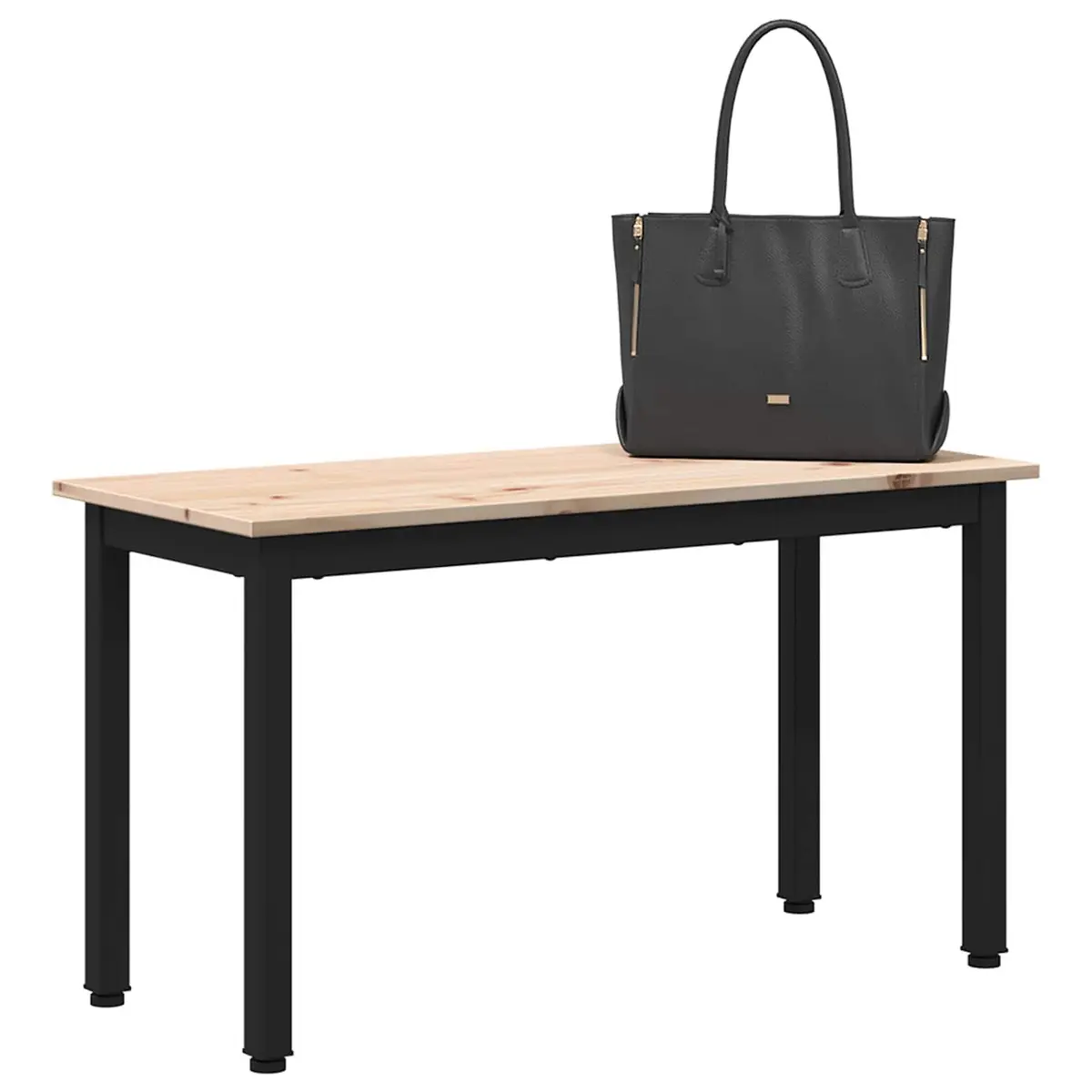 Solid Pine Wood Bench Natural Brown 80x35x45cm