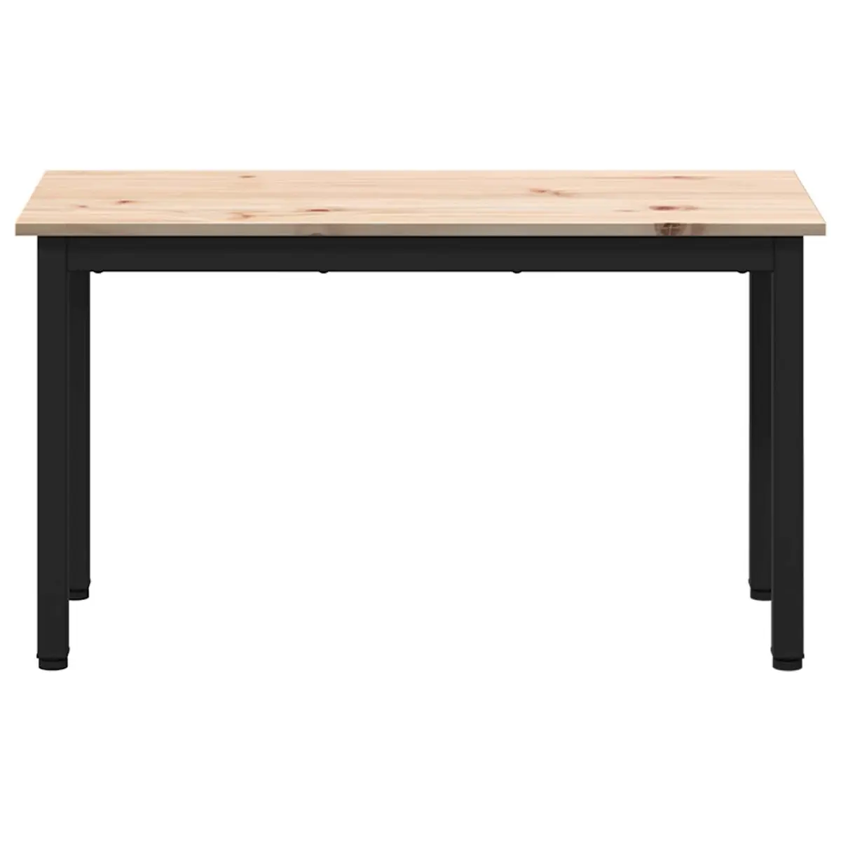 Solid Pine Wood Bench Natural Brown 80x35x45cm