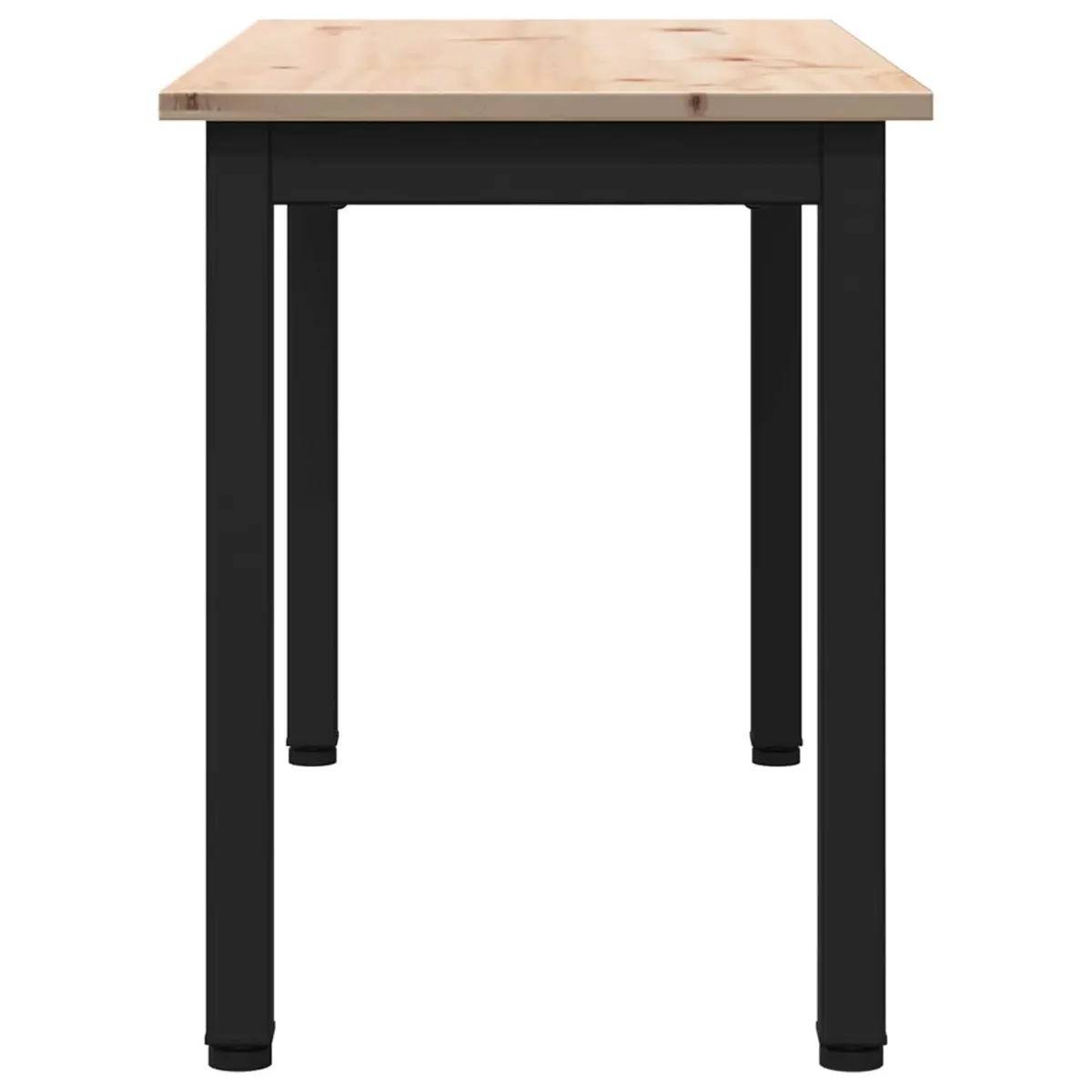Solid Pine Wood Bench Natural Brown 80x35x45cm