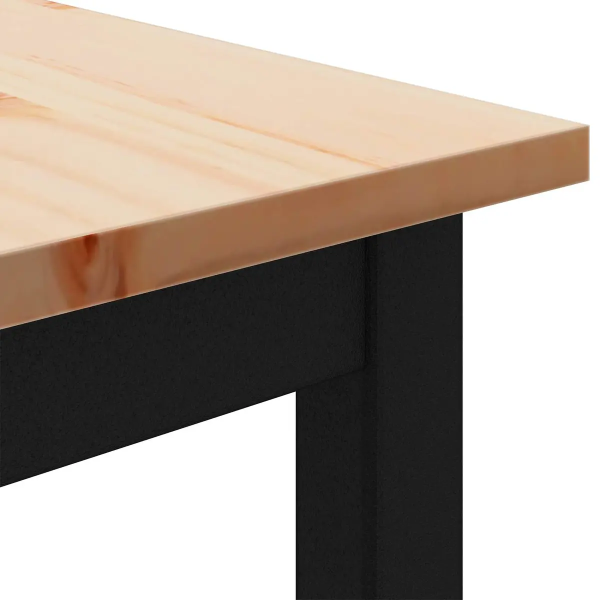 Solid Pine Wood Bench Natural Brown 80x35x45cm