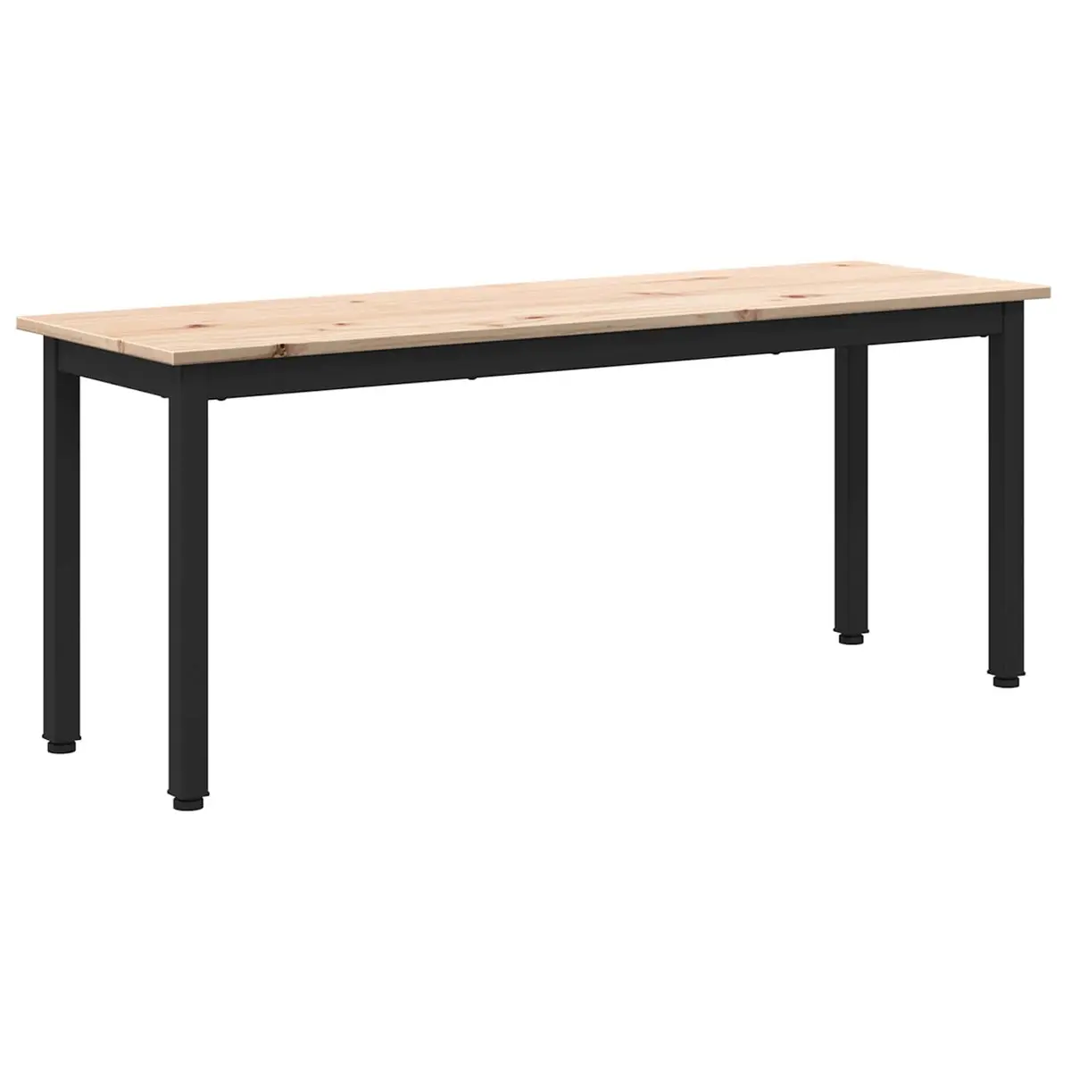 Solid Pine Wood Bench Natural Brown 110x35x45cm Dining Patio Entryway Seating