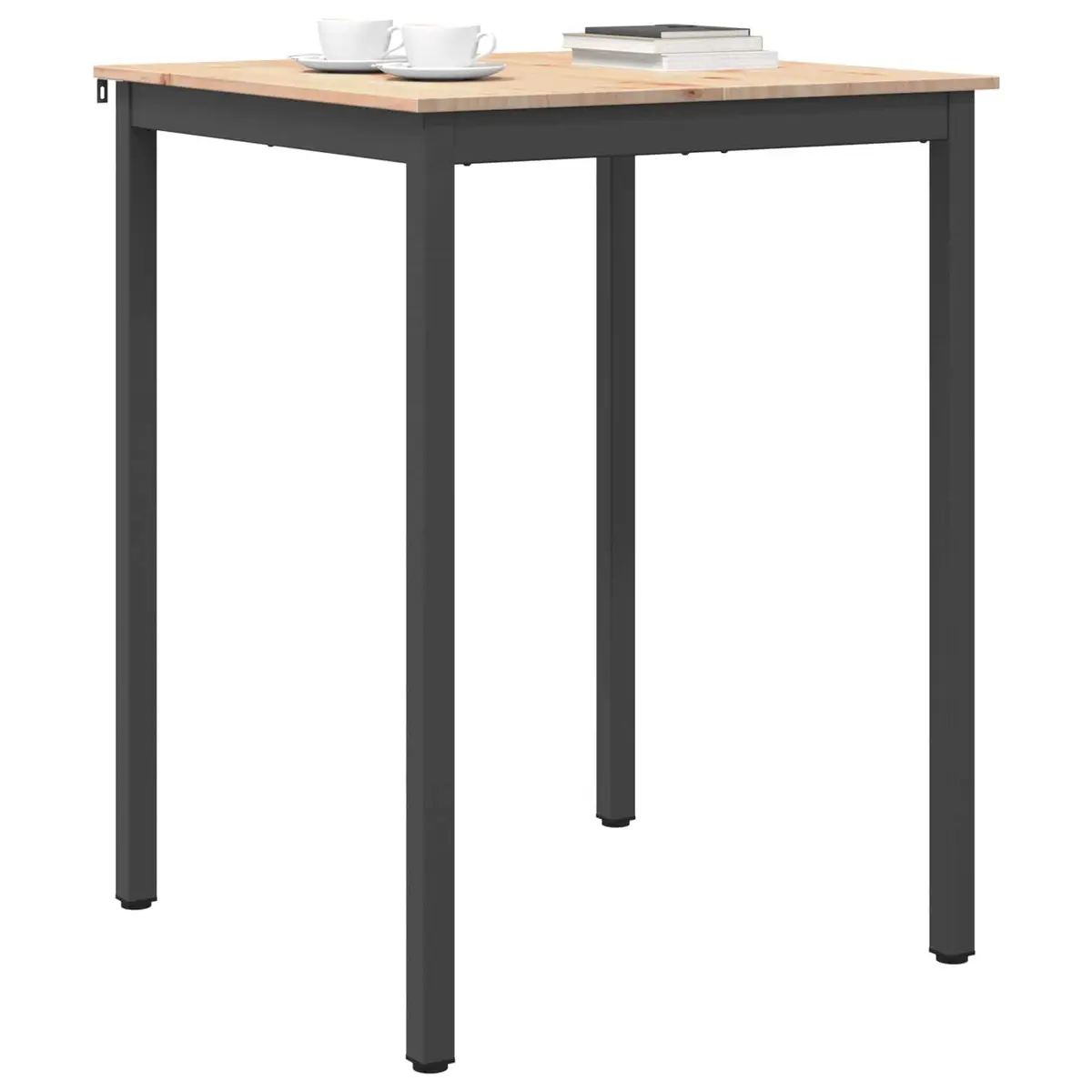 Bar Table 80x80x105cm Solid Pine Wood Kitchen Dining Room Modern Industrial