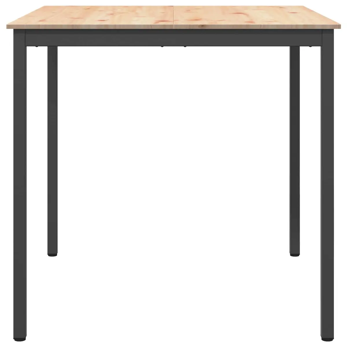 Bar Table Kitchen Dining Room Solid Pine Wood Metal Legs H-Shaped Support 110cm