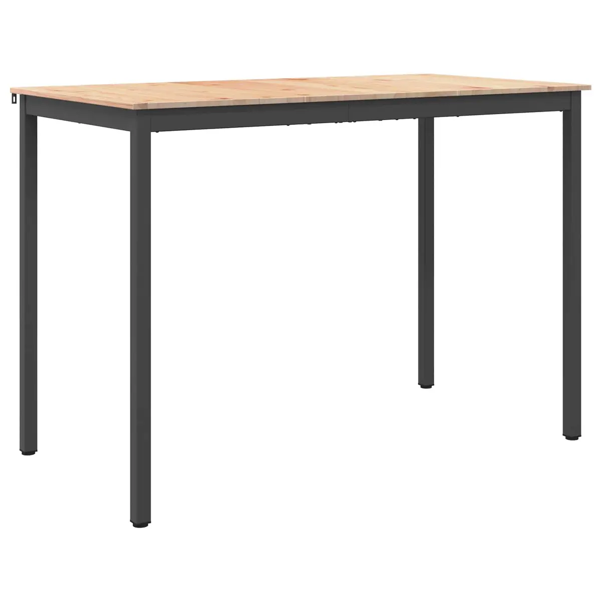 Bar Table Solid Pine Wood Metal Legs 150x80x105cm
