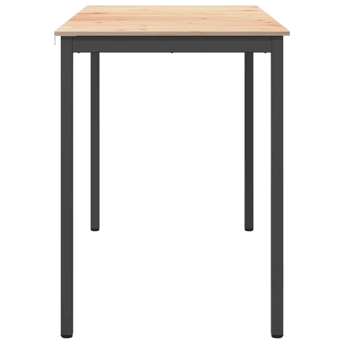 Bar Table Solid Pine Wood Metal Legs 150x80x105cm