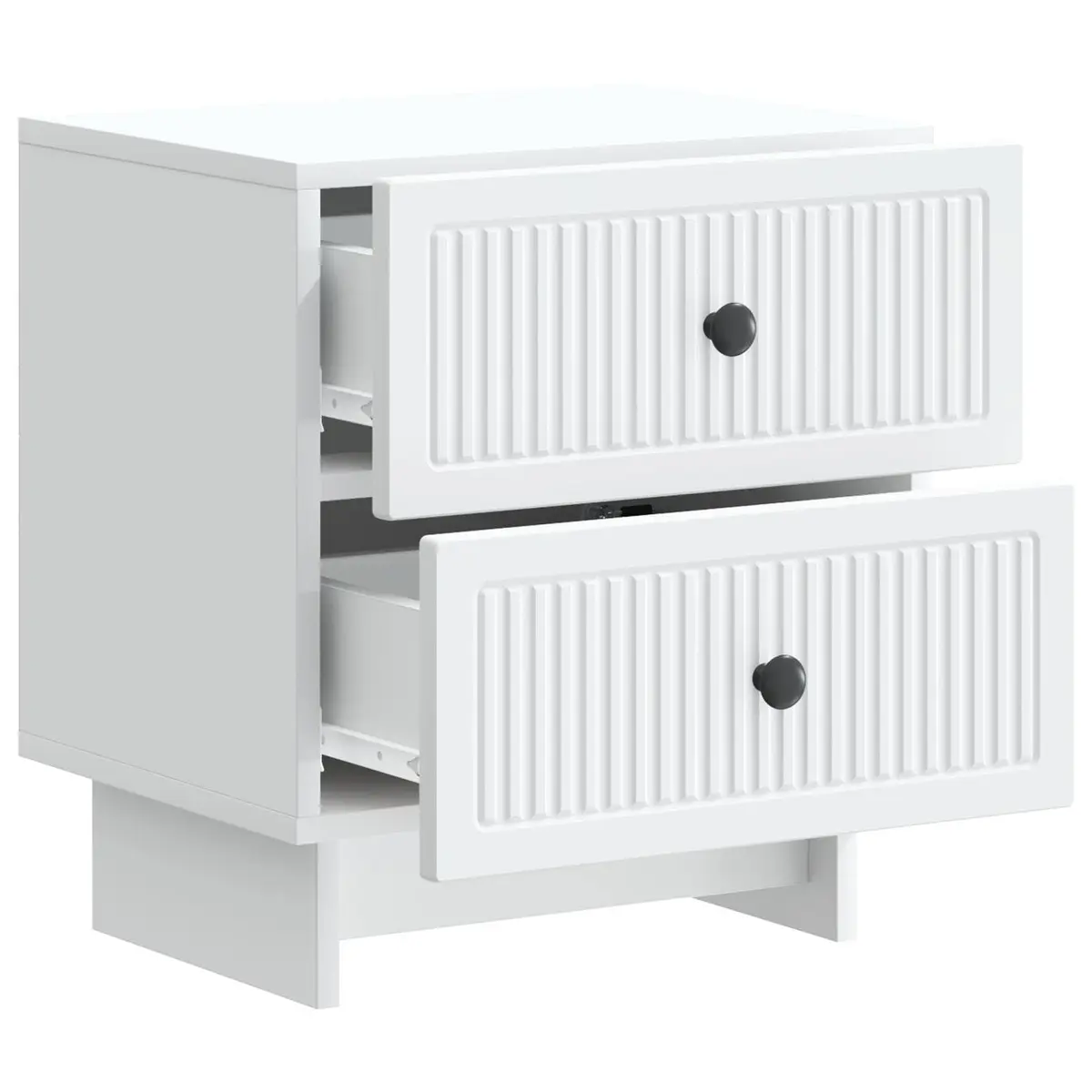 Bedside Cabinet Vintage Modern White 43 x 34.5 x 47.5 cm