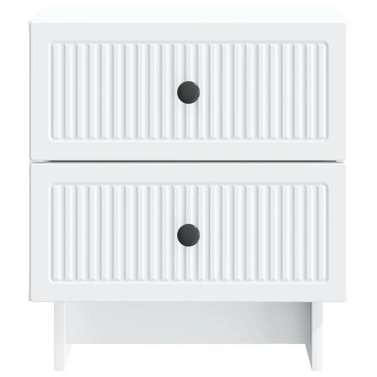 Bedside Cabinet Vintage Modern White 43 x 34.5 x 47.5 cm