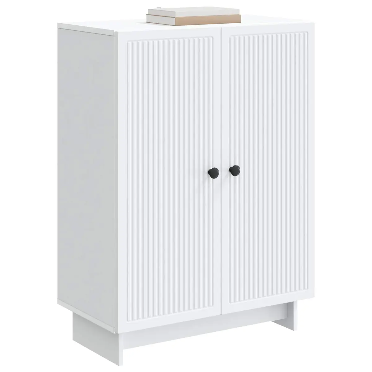 Sideboard Vintage Style White Engineered Wood 66 x 34.5 x 90 cm Storage Cabinet