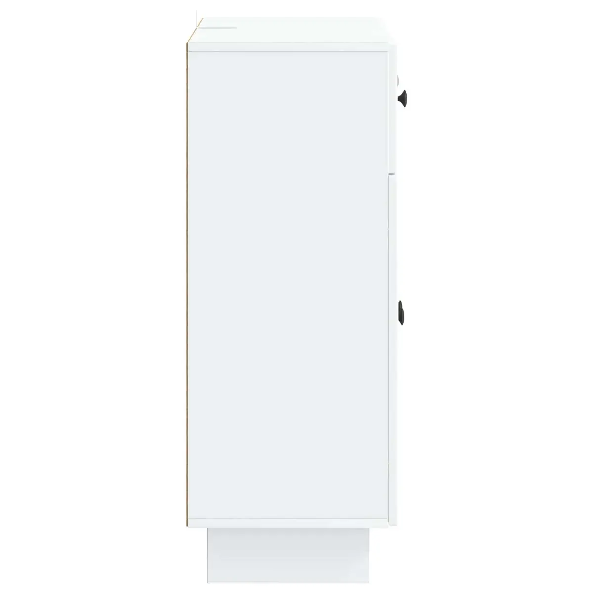 Sideboard Vintage-Inspired White Engineered Wood 66x34.5x90cm Storage Cabinet